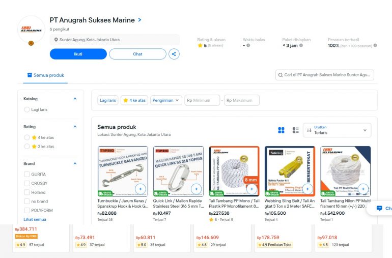 blibli pt anugrah sukses marine