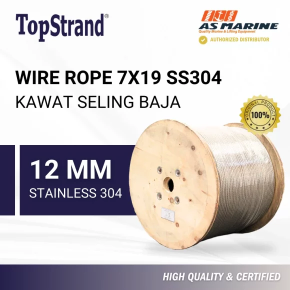 Wire Rope 7X19 SS304 12 mm Topstrand