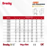 Tabel Ukuran Crosby A1346