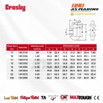 Tabel Ukuran Crosby G335