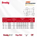 Tabel Ukuran Crosby A1338