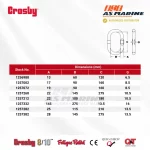 Tabel Ukuran Crosby A344