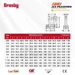 Tabel Ukuran Crosby G209A