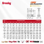 Tabel Ukuran Crosby G2130