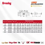 Tabel Ukuran Crosby G401