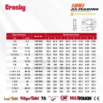Tabel Ukuran Crosby G414
