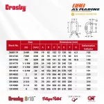 Tabel Ukuran Crosby A345