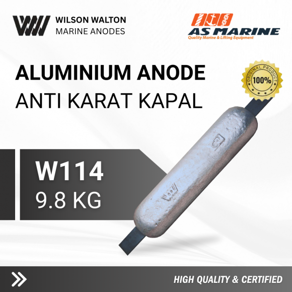 Aluminium Anode - Anti Karat Kapal W114 - 9,8 Kg - Wilson Walton Aluminium Anode - Anti Karat Kapal W114 - 9,8 Kg - Wilson Walton