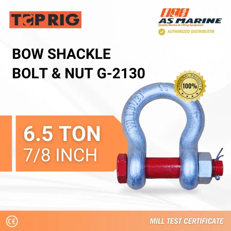 Bow Shackle Bolt & Nut G2130 - 6,5 Ton Toprig