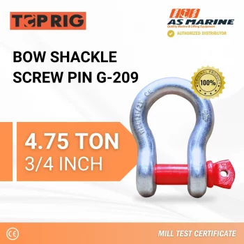 Bow Shackle Screw PIN G209 - 4,75 Ton Toprig