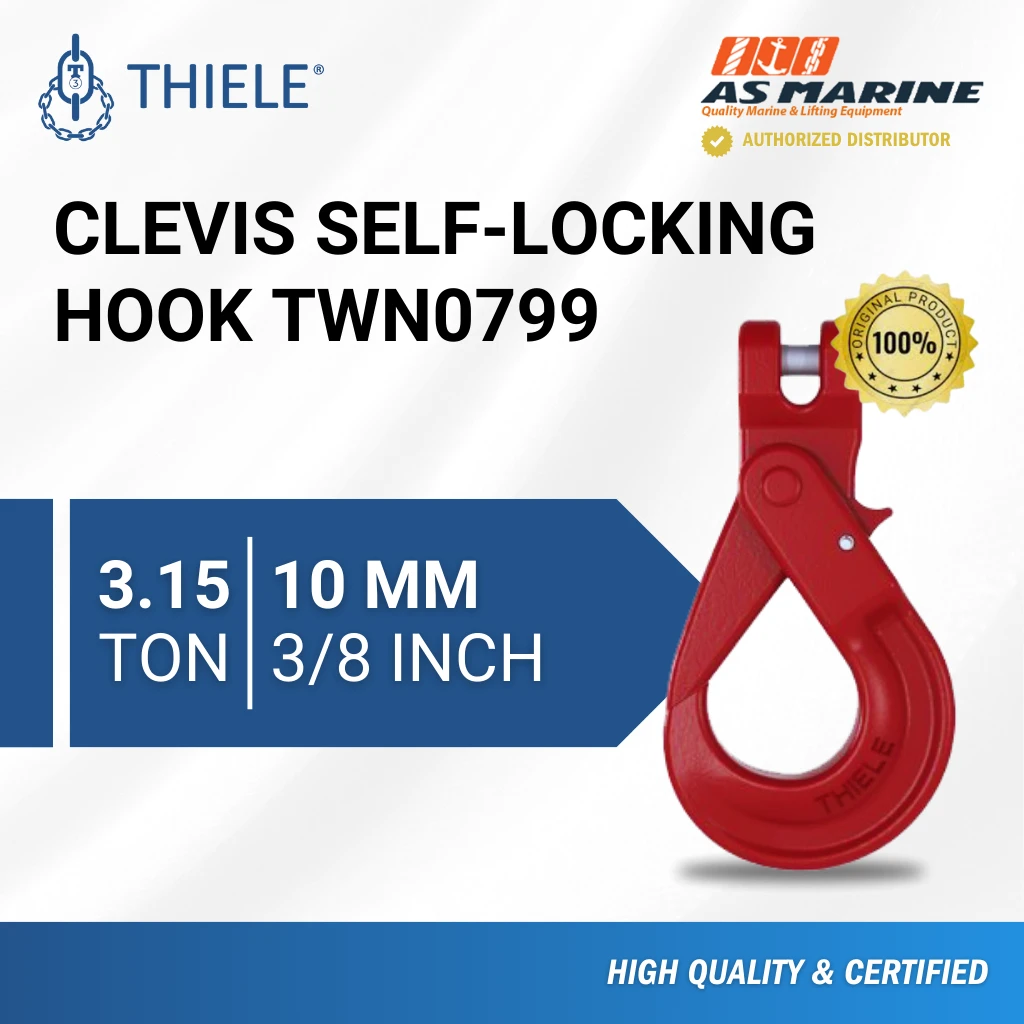 Clevis Self-Locking Hook TWN0799 - 10 mm Clevis Self-Locking Hook TWN0799 - 10 mm