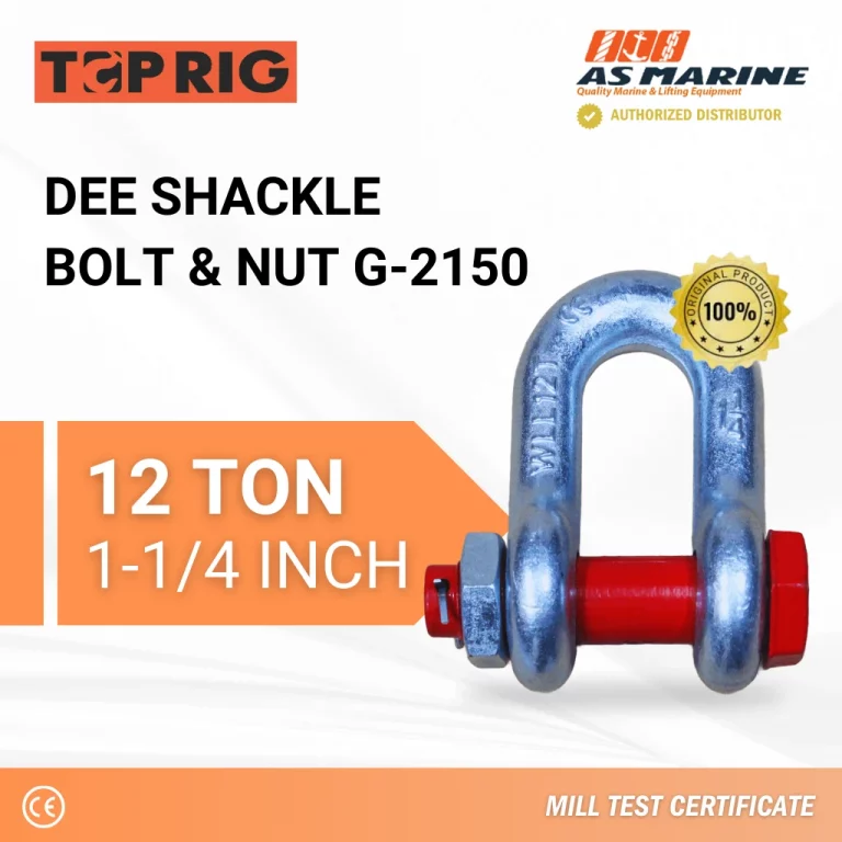 Dee Shackle Bolt & Nut G2150 - 12 Ton Toprig