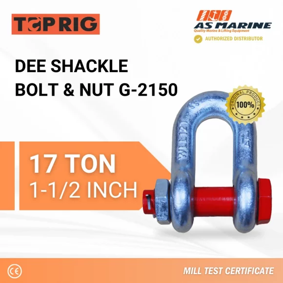 Dee Shackle Bolt & Nut G2150 - 17 Ton Toprig