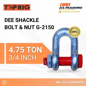 Dee Shackle Bolt & Nut G2150 - 4,75 Ton Toprig