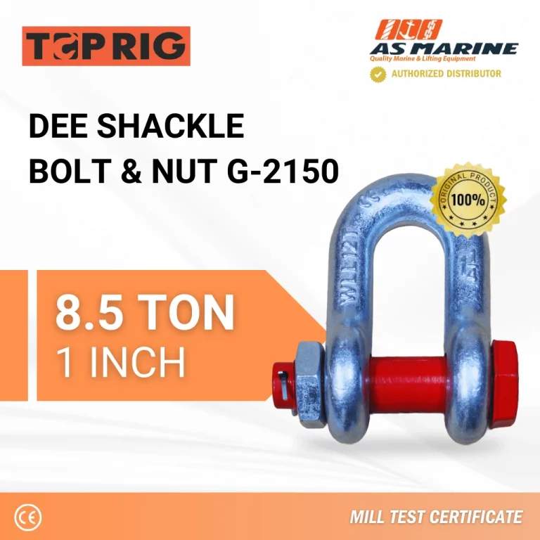 Dee Shackle Bolt & Nut G2150 - 8,5 Ton Toprig