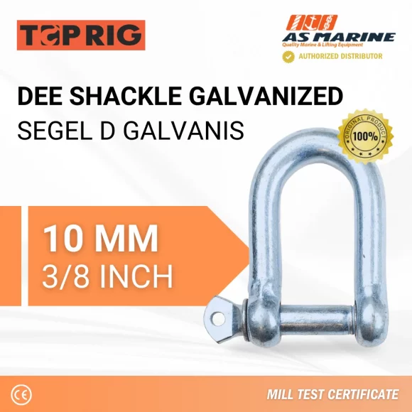 Dee Shackle Galvanized - 10 mm Toprig Dee Shackle Galvanized - 10 mm Toprig