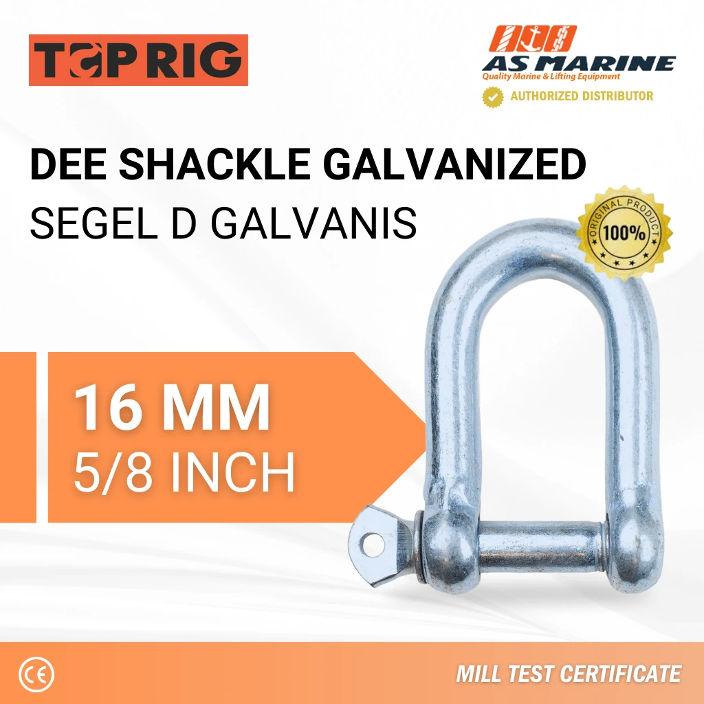 Dee Shackle Galvanized - 16 mm Toprig Dee Shackle Galvanized - 16 mm Toprig