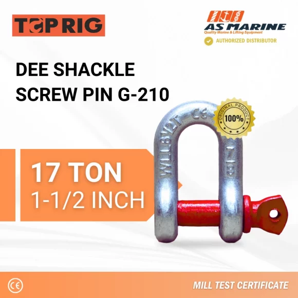 Dee Shackle Screw PIN G210 - 17 Ton Toprig
