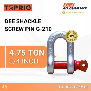 Dee Shackle Screw PIN G210 - 4,75 Ton Toprig