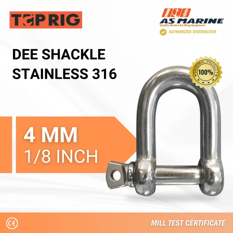 Dee Shackle Stainless 316 - 4 mm Toprig