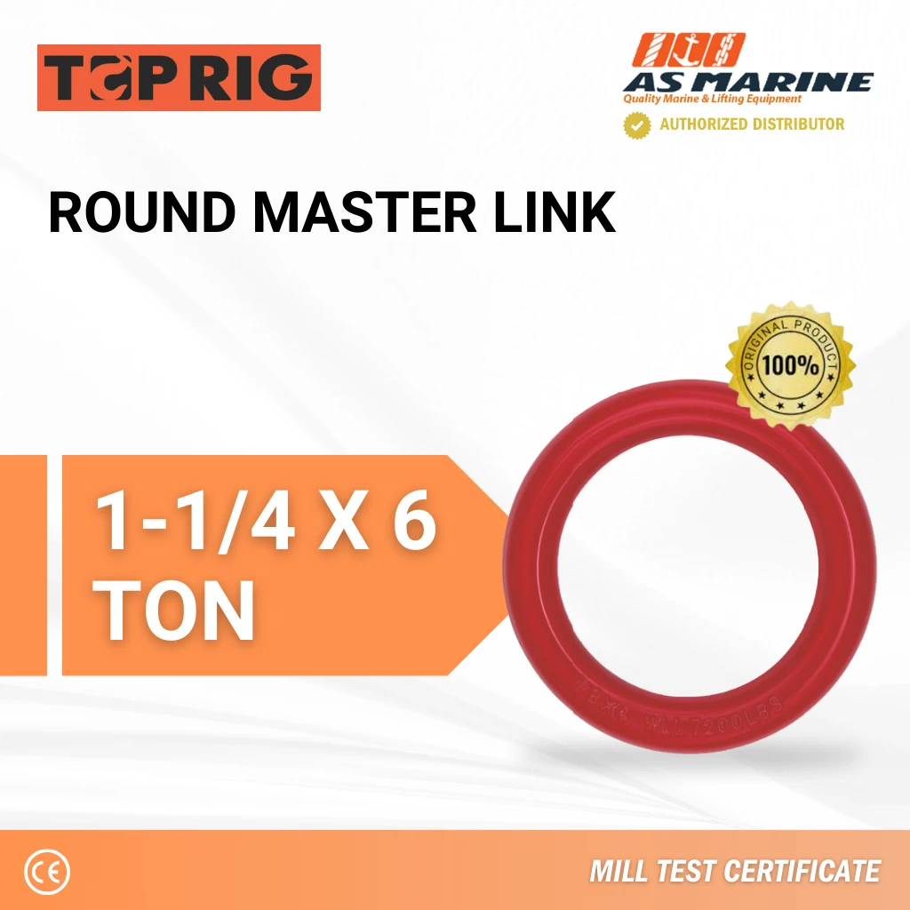 Round Master Link 1-1-4 x 6 Ton Toprig Round Master Link 1-1-4 x 6 Ton Toprig
