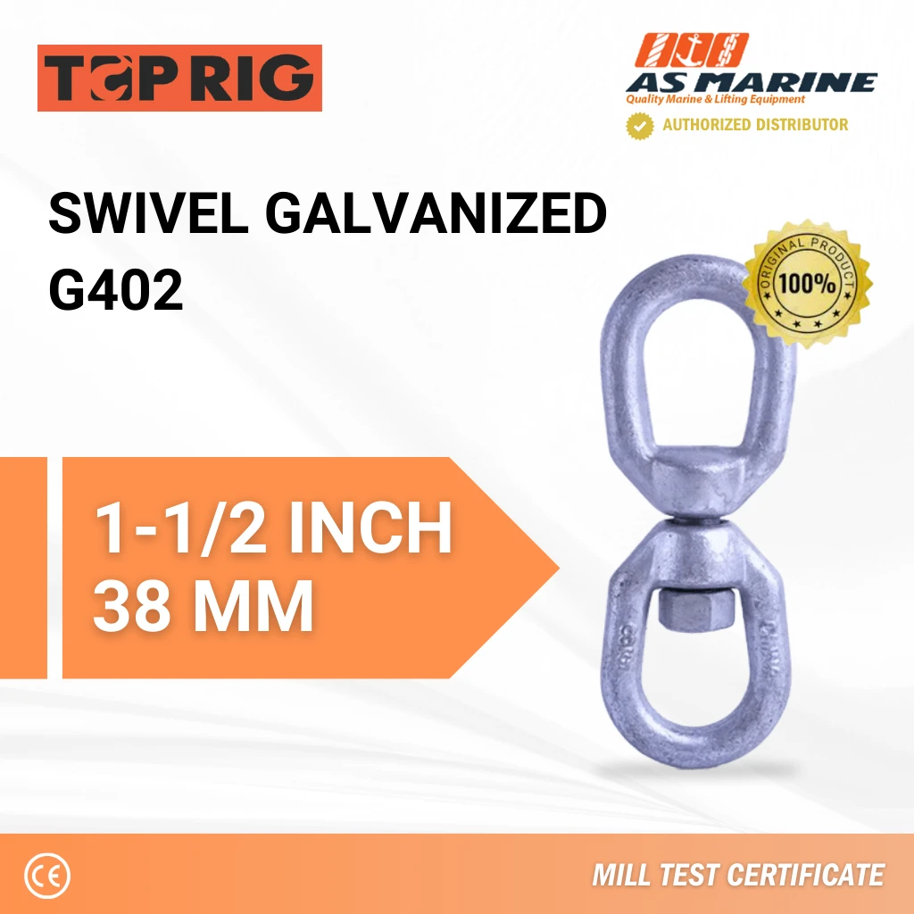 Swivel Galvanized G402 - 38 mm - 1-1/2 Inch Toprig Swivel Galvanized G402 - 38 mm - 1-1/2 Inch Toprig