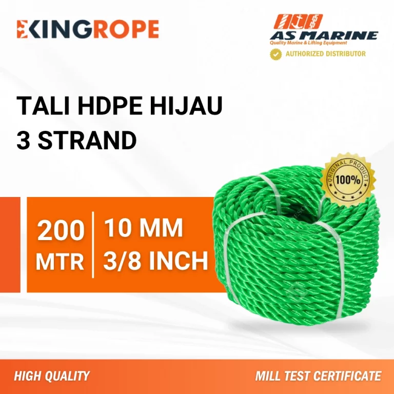 Tali HDPE 3 Strand Hijau - 10 mm