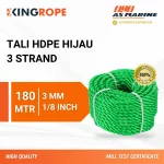 Tali HDPE 3 Strand Hijau - 3 mm