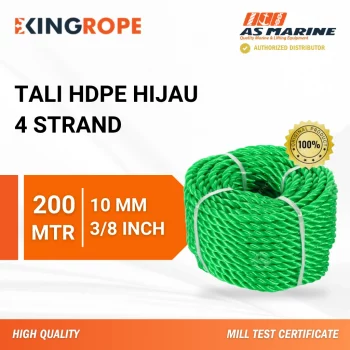 Tali HDPE 4 Strand Hijau - 10 mm