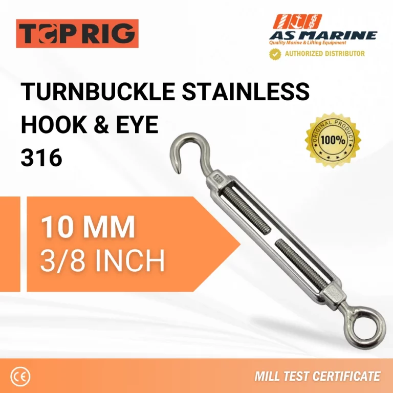 Turnbuckle Hook & Eye Stainless 316 10 mm Toprig
