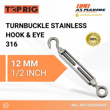 Turnbuckle Hook & Eye Stainless 316 12 mm Toprig