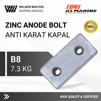 Zinc Anode Bolt - Anti Karat Kapal B8 - 7,3 Kg - Wilson Walton