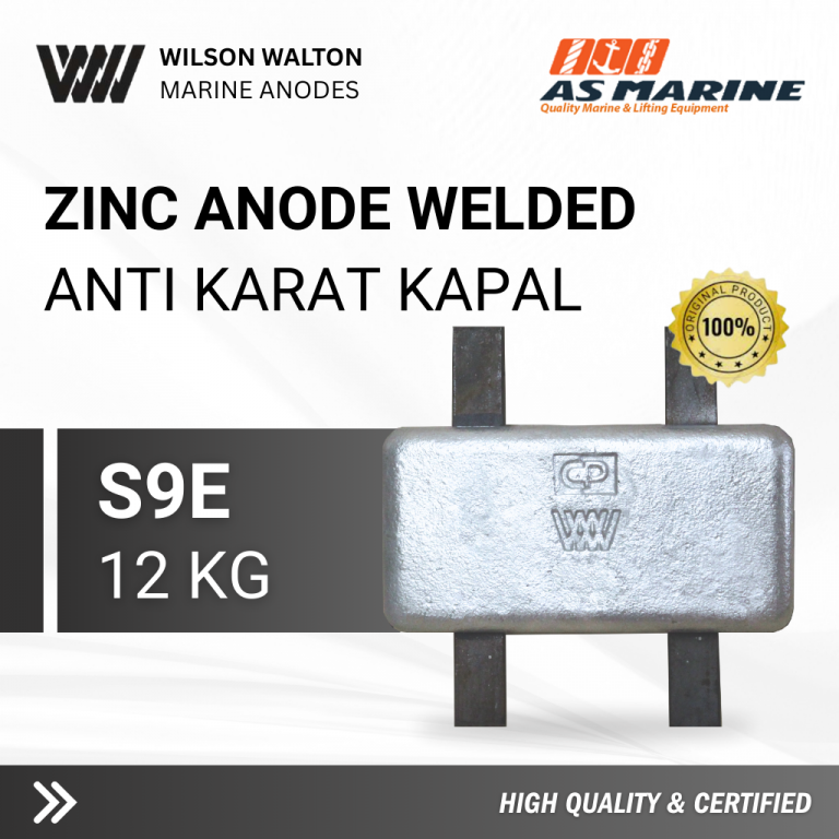 Zinc Anode Welded - Anti Karat Kapal S9E - 12 Kg - Wilson Walton