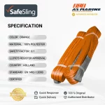 Spesifikasi Webbing Sling - 10 Ton Safesling