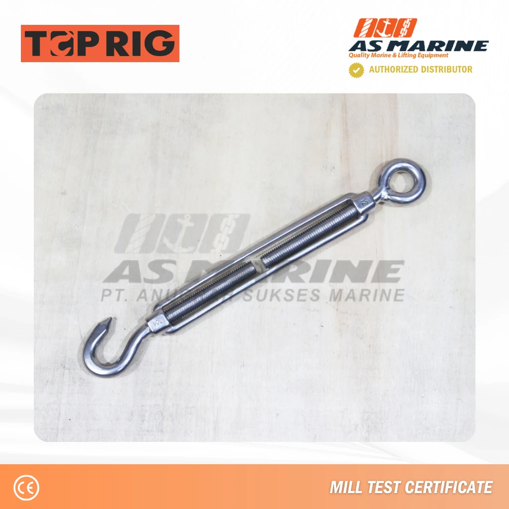 Turnbuckle Hook & Eye Stainless 304 Toprig Turnbuckle Hook & Eye Stainless 304 Toprig