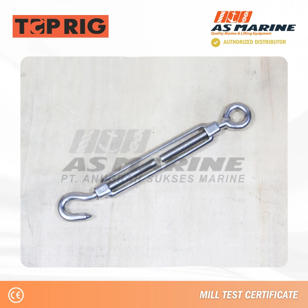 Turnbuckle Hook & Eye Stainless 316 Toprig Turnbuckle Hook & Eye Stainless 316 Toprig