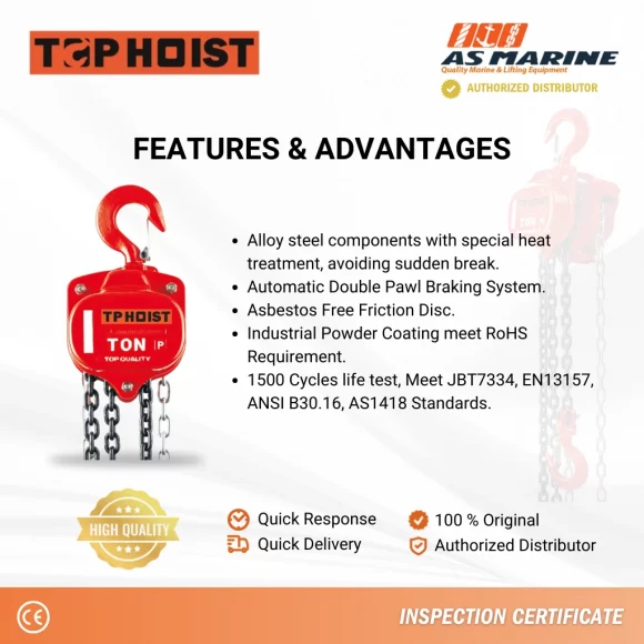 Features & Advantages Chain Block Tophoist