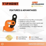 Features & Advantages Turning Lifting Clamp Tophoist