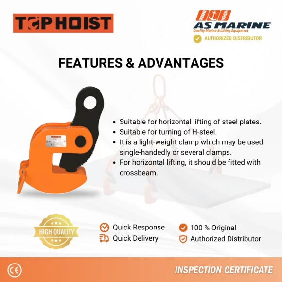 Features & Advantages Turning Lifting Clamp Tophoist
