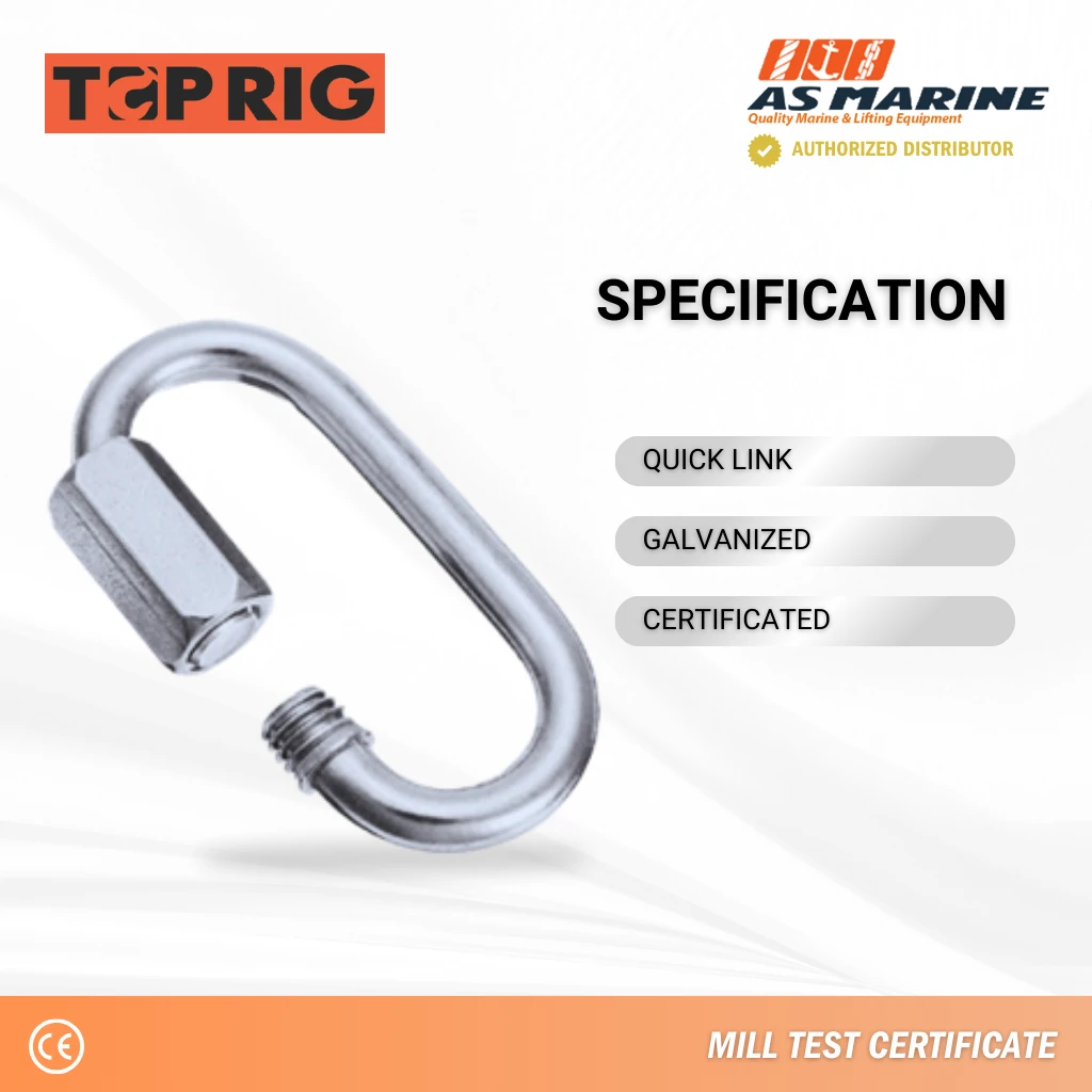 Spesifikasi Quick Link Galvanized Toprig Spesifikasi Quick Link Galvanized Toprig