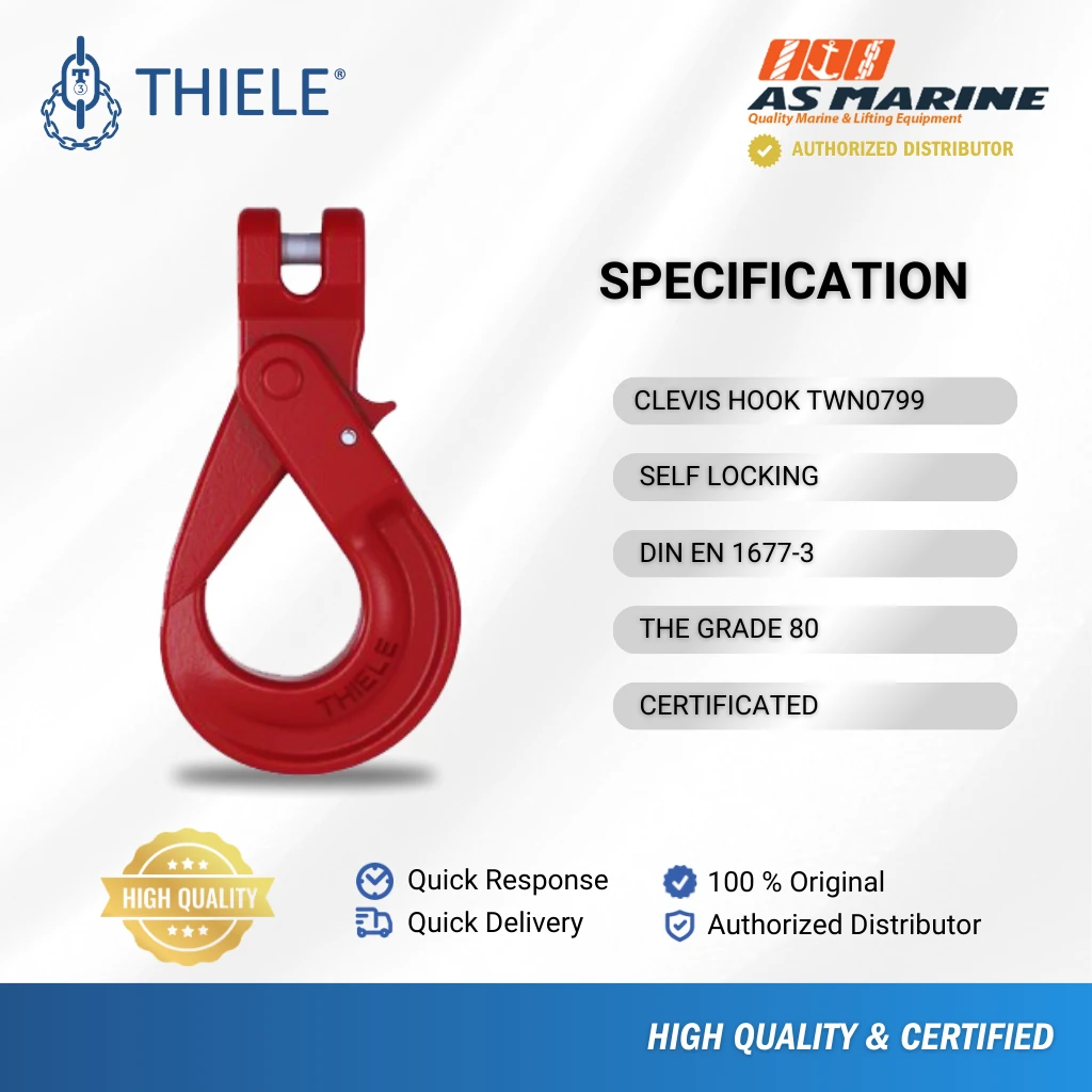 Spesifikasi Clevis Self-Locking Hook TWN0799 Spesifikasi Clevis Self-Locking Hook TWN0799