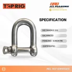 Spesifikasi Dee Shackle Stainless 316 Toprig
