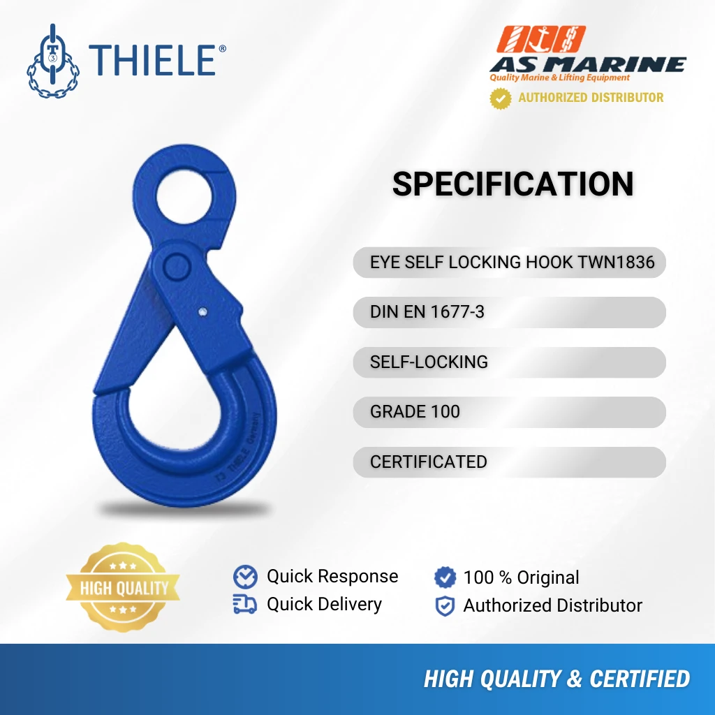 Spesifikasi Eye Self Locking Hook TWN1836 Spesifikasi Eye Self Locking Hook TWN1836