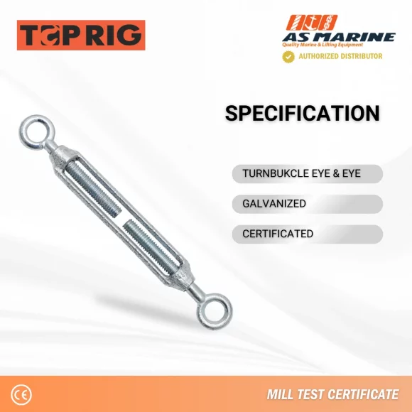 Spesifikasi Turnbuckle Eye & Eye Galvanized Toprig