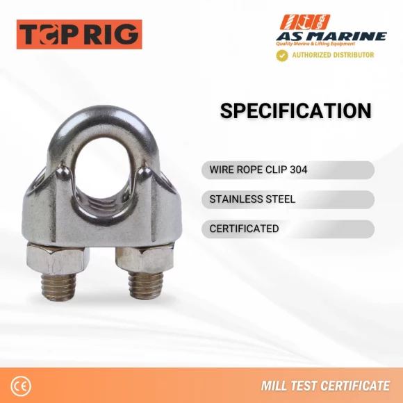 Spesifikasi Wire Rope Clip Stainless Steel 304 Toprig