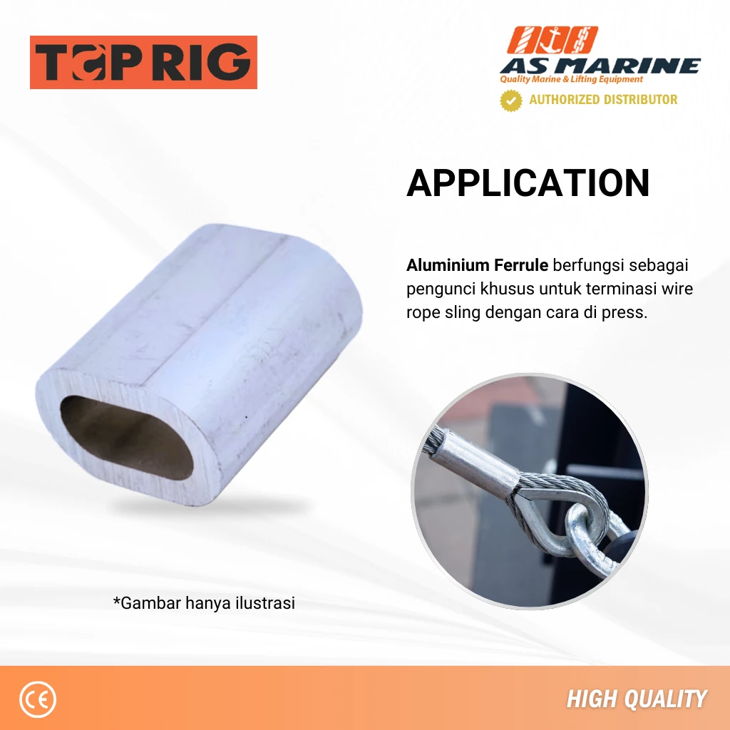 Aplikasi Aluminium Ferrule Toprig Aplikasi Aluminium Ferrule Toprig