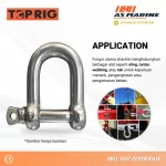 Aplikasi Dee Shackle Stainless 316 Toprig