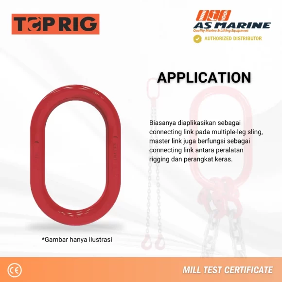 Aplikasi Oval Master Link Toprig