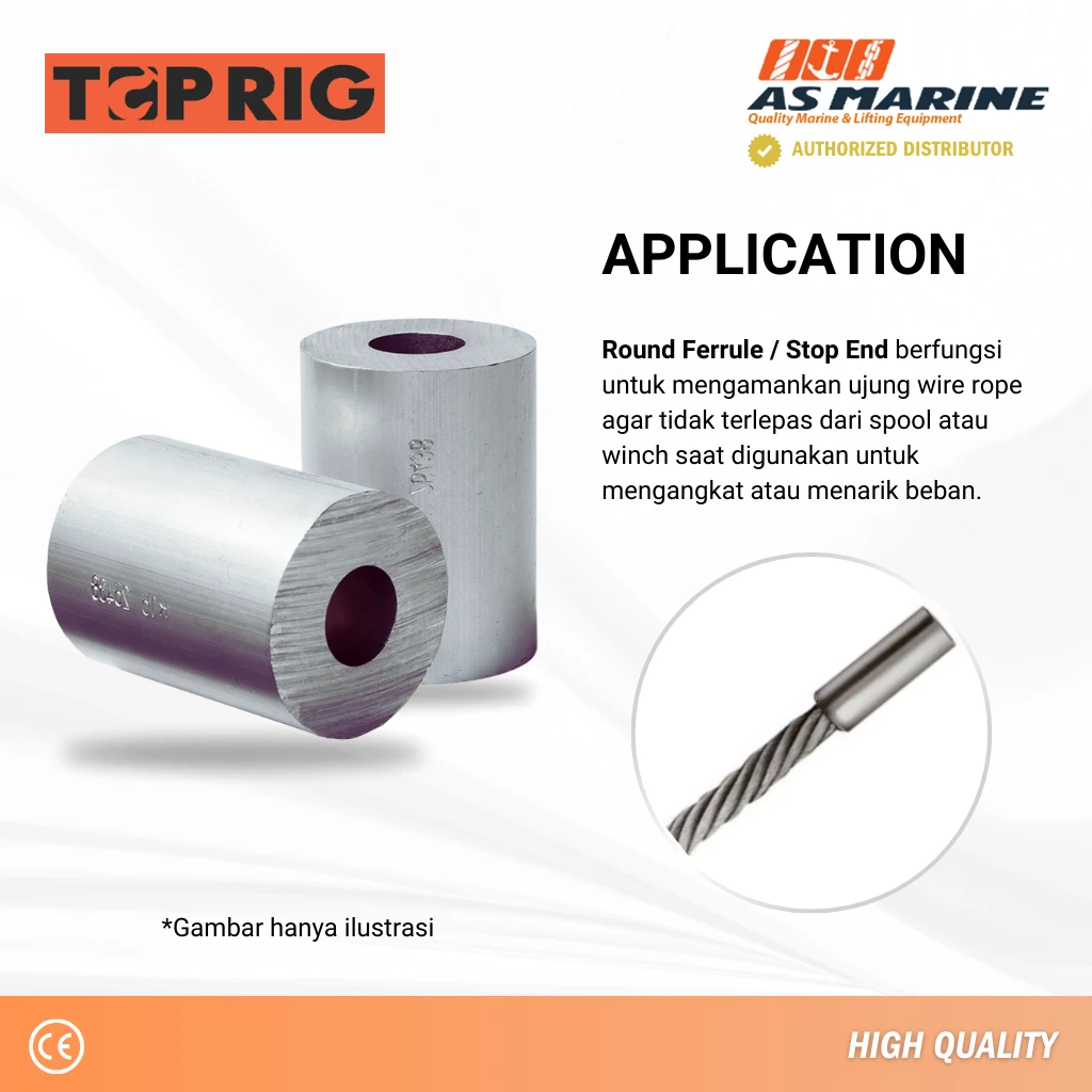 Aplikasi Stop End Wire Rope Toprig Aplikasi Stop End Wire Rope Toprig