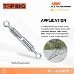 Aplikasi Turnbuckle Eye & Eye Galvanized Toprig